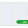 Pricing Sliding patio doors 2500x2200 mm REHAU SYNEGO SLIDE ANTHRACITE_GREY_STRUKTURAL external. Price: 2565,09 €