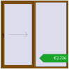 Pricing Sliding patio doors 2010x2020 mm REHAU SYNEGO SLIDE GOLDEN OAK two-sided. Price: 2981,15 €