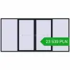 Pricing Sliding patio doors 4100x2000 mm PATIO DOOR REHAU BRILLANT DESIGN BLACK_COOL_110L-2 two-sided. Price: 23 539.4 PLN