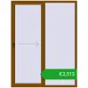 Pricing Sliding patio doors 1750x2300 mm REHAU SYNEGO SLIDE GOLDEN OAK two-sided. Price: 2512,87 €