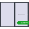 Pricing Sliding patio doors 2500x2200 mm REHAU GENEO HST ANTHRACITE_GREY_STRUKTURAL two-sided. Price: 7 900.06 EUR