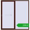 Ustalenie cen Przesuwane drzwi tarasowe 2200x2300 mm PATIO DOOR REHAU BRILLANT DESIGN BLACK_CHERRY dwustronny. Cena: 2398,43 €