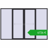 Pricing Sliding patio doors 3300x2200 mm PATIO DOOR REHAU SYNEGO BLACK_ULTI-MATT two-sided. Price: 6726,10 €