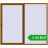 Pricing Sliding patio doors 2500x2200 mm REHAU GENEO HST GOLDEN OAK two-sided. Price: 8 198.92 EUR