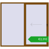 Pricing Sliding patio doors 2400x2200 mm PATIO DOOR REHAU SYNEGO GOLDEN OAK two-sided. Price: 2309,77 €