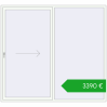 Pricing Sliding patio doors 2400x2200 mm PATIO DOOR REHAU SYNEGO RAL 9016 Traffic white two-sided. Price: 3389,87 €