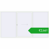 Ustalenie cen Przesuwane drzwi tarasowe 4200x2300 mm PATIO DOOR REHAU SYNEGO RAL 9016 Traffic white dwustronny. Cena: 2661,07 €