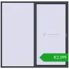 Ustalenie cen Przesuwane drzwi tarasowe 2400x2350 mm REHAU SYNEGO SLIDE ANTHRACITE_GREY_STRUKTURAL dwustronny. Cena: 2398,86 €
