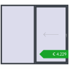 Pricing Sliding patio doors 2500x2200 mm PATIO DOOR REHAU SYNEGO ANTHRACITE_GREY_STRUKTURAL two-sided. Price: 4228,83 €