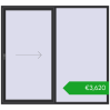 Pricing Sliding patio doors 2300x2100 mm PATIO DOOR REHAU SYNEGO ANTHRACITE_GREY_GLATT two-sided. Price: 3619,65 €
