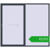 Pricing Sliding patio doors 2500x2200 mm REHAU SYNEGO SLIDE ANTHRACITE_GREY_STRUKTURAL two-sided. Price: 3428,76 €
