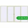 Pricing Sliding patio doors 3900x2300 mm PATIO DOOR REHAU SYNEGO PEARL_WHITE_BEIGE_52L-2 two-sided. Price: 31 201.84 PLN