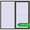 Pricing Sliding patio doors 2100x2030 mm REHAU SYNEGO SLIDE BASALT_GREY two-sided. Price: 2 664.1 EUR