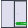 Pricing Sliding patio doors 2100x2200 mm REHAU SYNEGO SLIDE ANTHRACITE_GREY_STRUKTURAL two-sided. Price: 2258,02 €