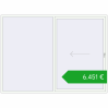 Pricing Sliding patio doors 3000x2200 mm REHAU GENEO HST RAL 9016 Traffic white two-sided. Price: 6450,75 €