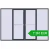 Pricing Sliding patio doors 3300x2200 mm PATIO DOOR REHAU SYNEGO ANTHRACITE_GREY_STRUKTURAL two-sided. Price: 7 281.16 EUR