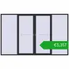 Pricing Sliding patio doors 3600x2200 mm PATIO DOOR REHAU BRILLANT DESIGN BLACK_ULTI-MATT two-sided. Price: 5356,50 €
