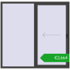 Pricing Sliding patio doors 2100x2030 mm REHAU SYNEGO SLIDE BASALT_GREY two-sided. Price: 2664,10 €