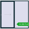 Pricing Sliding patio doors 2400x2350 mm PATIO DOOR REHAU SYNEGO STEEL_BLUE two-sided. Price: 16 287.75 PLN