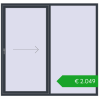 Pricing Sliding patio doors 2100x2000 mm PATIO DOOR REHAU BRILLANT DESIGN ANTHRACITE_GREY_STRUKTURAL two-sided. Price: 2731,93 €