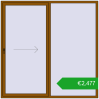 Pricing Sliding patio doors 2200x2200 mm REHAU SYNEGO SLIDE GOLDEN OAK two-sided. Price: 3302,20 €