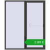 Ustalenie cen Przesuwane drzwi tarasowe 1900x2300 mm REHAU SYNEGO SLIDE BASALT_GREY dwustronny. Cena: 2381,12 €
