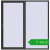 Pricing Przesuwane drzwi tarasowe 2150x2200 mm PATIO DOOR REHAU BRILLANT DESIGN BLACK_STRUCTURAL dwustronny. Price: 11 306,11 zł
