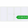 Pricing Sliding patio doors 4100x2200 mm PATIO DOOR REHAU BRILLANT DESIGN RAL 9016 Traffic white two-sided. Price: 27 008.6 PLN