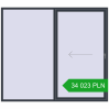 Pricing Sliding patio doors 2500x2200 mm REHAU GENEO HST ANTHRACITE_GREY_STRUKTURAL two-sided. Price: 34 023.36 PLN