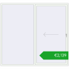 Pricing Sliding patio doors 2500x2300 mm REHAU SYNEGO SLIDE RAL 9016 Traffic white two-sided. Price: 2138,50 €