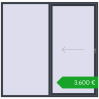 Ustalenie cen Przesuwane drzwi tarasowe 2400x2350 mm PATIO DOOR REHAU SYNEGO ANTHRACITE_GREY_STRUKTURAL dwustronny. Cena: 3600,49 €