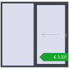 Pricing Sliding patio doors 2100x2030 mm REHAU SYNEGO SLIDE ANTHRACITE_GREY_STRUKTURAL two-sided. Price: 2830,08 €