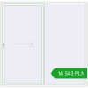 Ustalenie cen Przesuwane drzwi tarasowe 2400x2350 mm PATIO DOOR REHAU SYNEGO RAL 9016 Traffic white dwustronny. Cena: 14 542.64 PLN