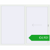 Pricing Sliding patio doors 2800x2300 mm REHAU GENEO HST RAL 9016 Traffic white two-sided. Price: 4901,48 €