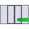 Pricing Sliding patio doors 3300x2200 mm PATIO DOOR REHAU SYNEGO ANTHRACITE_GREY_STRUKTURAL two-sided. Price: 7281,16 €