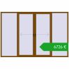 Pricing Sliding patio doors 3300x2200 mm PATIO DOOR REHAU SYNEGO GOLDEN OAK two-sided. Price: 6726,10 €