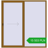 Pricing Sliding patio doors 2200x2300 mm PATIO DOOR REHAU SYNEGO LIGHT_OAK two-sided. Price: 15 502.94 PLN