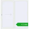 Pricing Sliding patio doors 2200x2300 mm REHAU SYNEGO SLIDE RAL 9016 Traffic white two-sided. Price: 2665,86 €
