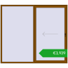 Pricing Sliding patio doors 2400x2100 mm PATIO DOOR REHAU SYNEGO GOLDEN OAK two-sided. Price: 3939,17 €