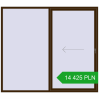 Pricing Sliding patio doors 2500x2200 mm REHAU SYNEGO SLIDE DARK_OAK two-sided. Price: 14 425.37 PLN