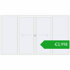 Ustalenie cen Przesuwane drzwi tarasowe 4000x2300 mm PATIO DOOR REHAU SYNEGO RAL 9016 Traffic white dwustronny. Cena: 3997,87 €