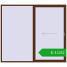 Pricing Sliding patio doors 2500x2200 mm REHAU SYNEGO SLIDE MACORE two-sided. Price: 3041,52 €