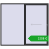 Pricing Sliding patio doors 2500x2200 mm PATIO DOOR REHAU BRILLANT DESIGN ANTHRACITE_GREY_GLATT two-sided. Price: 3208,40 €