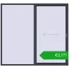 Pricing Sliding patio doors 2400x2200 mm REHAU SYNEGO SLIDE ANTHRACITE_GREY_STRUKTURAL two-sided. Price: 2770,71 €