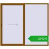 Pricing Przesuwane drzwi tarasowe 2600x2300 mm REHAU SYNEGO SLIDE GOLDEN OAK dwustronny. Price: 2841,91 €