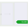 Pricing Sliding patio doors 2500x2200 mm PATIO DOOR REHAU BRILLANT DESIGN RAL 9016 Traffic white two-sided. Price: 2379,79 €