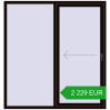 Ustalenie cen Przesuwane drzwi tarasowe 1750x1850 mm PATIO DOOR REHAU SYNEGO BLACK_BROWN dwustronny. Cena: 2 228.92 EUR