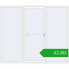 Pricing Sliding patio doors 2600x2200 mm PATIO DOOR REHAU SYNEGO RAL 9016 Traffic white two-sided. Price: 2283,08 €
