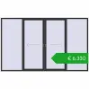 Pricing Sliding patio doors 3600x2200 mm PATIO DOOR REHAU BRILLANT DESIGN ANTHRACITE_GREY_GLATT two-sided. Price: 6329,65 €