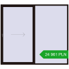 Pricing Sliding patio doors 2700x2400 mm REHAU GENEO HST BLACK_BROWN two-sided. Price: 24 960.54 PLN